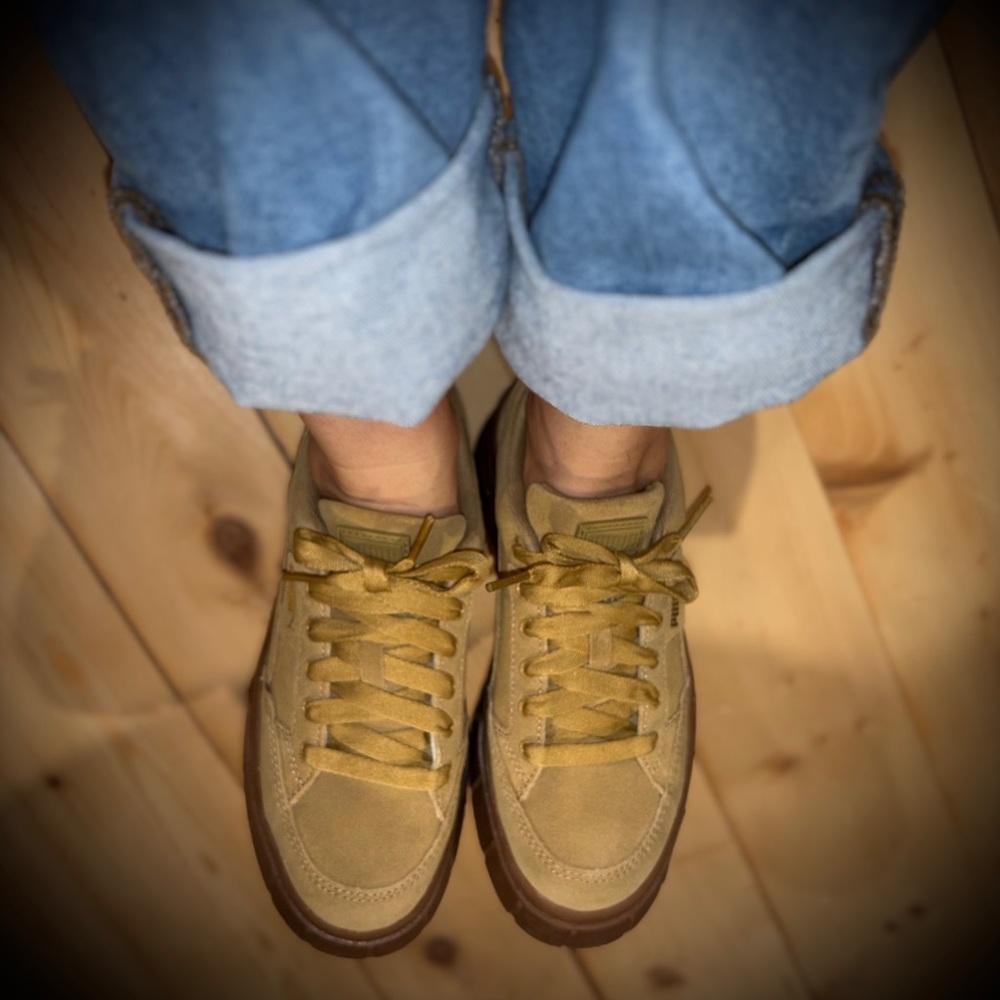 EUC Puma Mayze Stack Suede Platform Sneakers Sz 7.5 - Picture 8 of 17